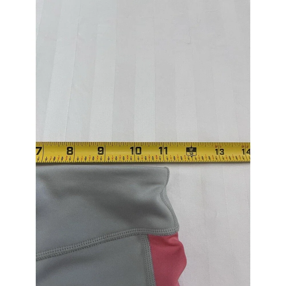 Nike Dri-FIT One Girls Leggings Light Smoke Grey Pink Salt Kids Size Medium M